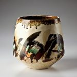 JEFF MINCHAM Random Nature 2016 High walled bowl Mid-fired, multi-glazed ceramic 28 H x 28 D cm