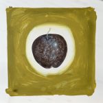 Graham Lang Apple I 2016 oil on card 51 x 51 cm